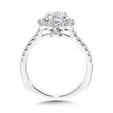 Floral Halo Diamond Engagement Ring